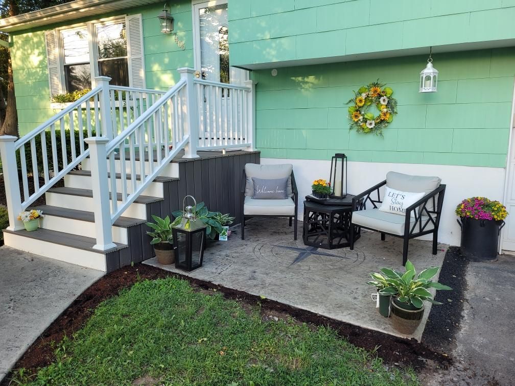 Stamped concrete patio by Xtreme Companies in Syracuse NY